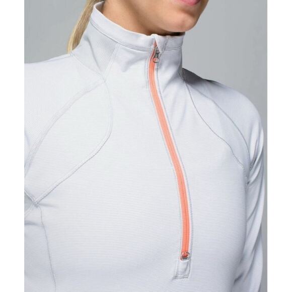 Lululemon Race With Grace 1/2 Zip Size 6 White Silver Spoon, Slim Fit Sale!!! - Picture 4 of 15